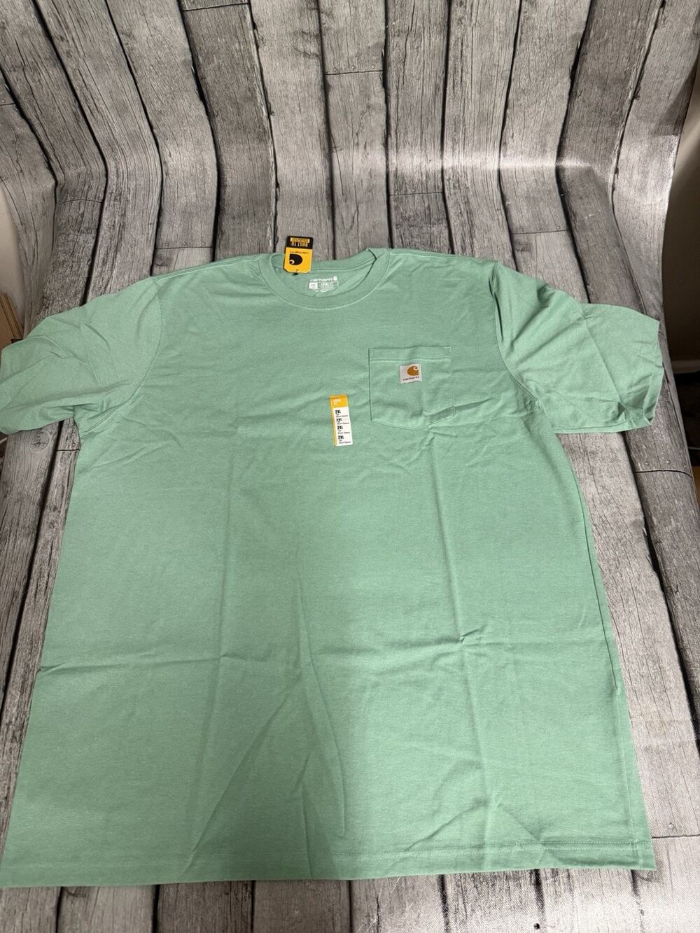 NWT Men’s Carhartt Loose Fit Short Sleeve Pocket Tshirt 2XL Tall Lt Green
